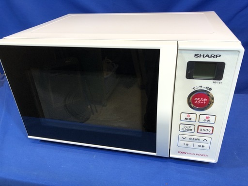 シャープ 2014年 RE-TS1-W5 東日本専用 電子レンジ 湿度センサー搭載 【管理KRD114】