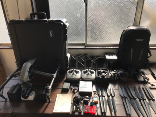 DJI INSPIRE2 COMBO 他付属品多数セット 4K 5.2K 空撮カメラの最高峰インスパイア２ サーキット撮影 山岳撮影 最高速度９４km