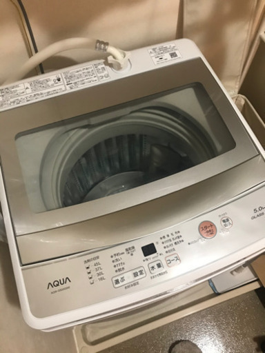 アクア　全自動洗濯機 上開き 洗濯5kg