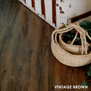 6畳用　フローリングマット　ビンテージブラウンの画像