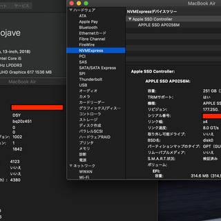 MacBook Air ssd 256gb APPLE CARE残