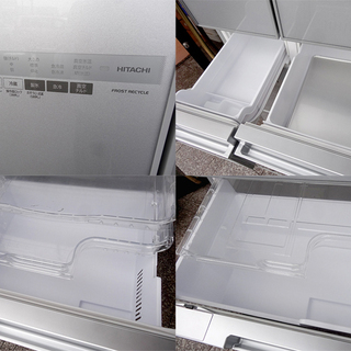 ☆HITACHI/日立☆真空チルドW 冷凍冷蔵庫 6枚ドア フレンチドア 自動製氷