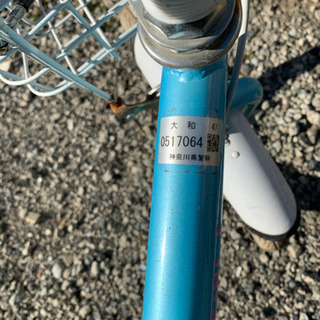 子供用18インチの水色の自転車ですの画像