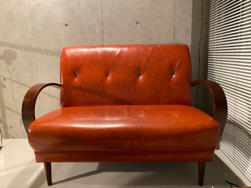 【3/15値下げ・美品】b-company 2人掛けソファ