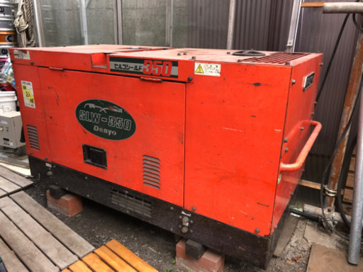 ◆デンヨー 防音型ディーゼルエンジン 溶接機 発電機 三相200V 単相100V◆Denyo SLW-350 SSW 60Hz ウェルダー◆
