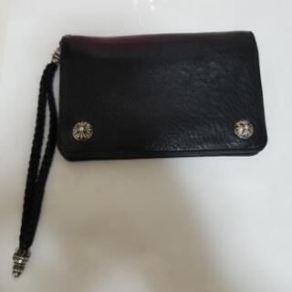 CHROME HEARTS　クロムハーツ クロスボタン 2ZIP ヘビーレザーウォレット 2つ折り財布