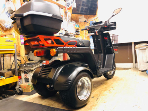 自賠責保険付!!■後期型ジャイロX 　軽二輪登録　２人乗OK！マットブラック　ダグラスホイール■