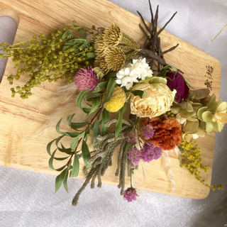 受注制作ナチュラルクラッチブーケ、ブートニア、ヘッドパーツ