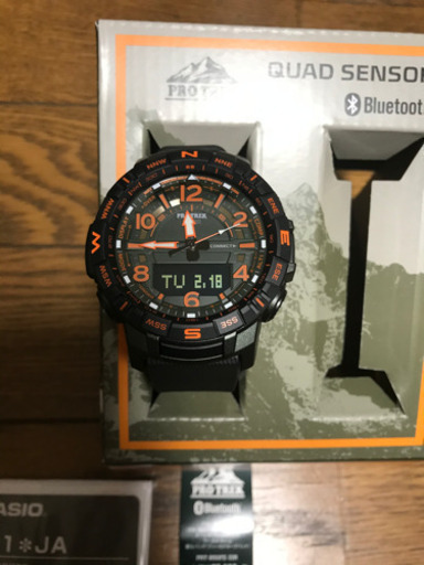 ○訳あり【新品・5年保証付き】カシオ プロトレック PRT-B50FE クアッドセンサー モバイルリンク PRO TREK