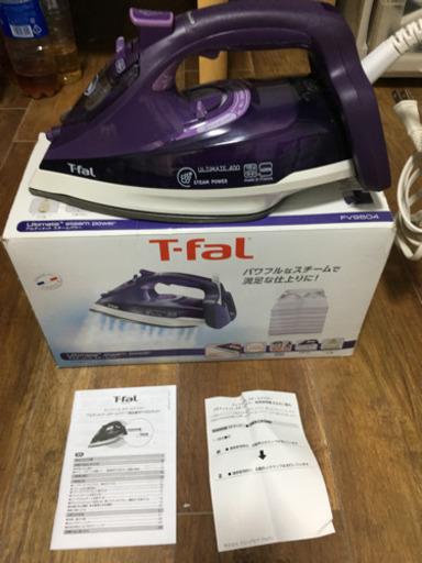 ティファール スチームアイロン アルティメット スチームパワー 製品番号 FV9604JO 説明書と箱つき