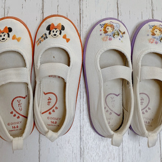 Disney イラスト付き 上履き  (2セット)の画像