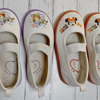 Disney イラスト付き 上履き  (2セット)の画像