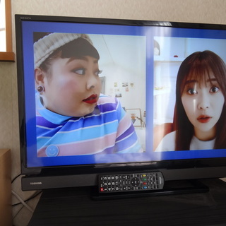 2017年東芝液晶テレビ美品「型式３２S２１」動作確認済み付属リモコン純正でないです。