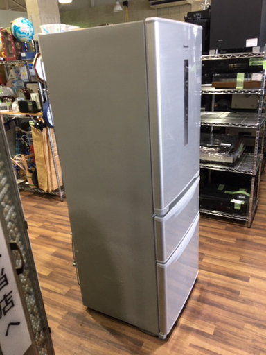 【苫小牧バナナ】2013年製 パナソニック/Panasonic 321L冷蔵庫 右開き NR-C32BM-S シルバー系 ファミリー向け 清掃済み