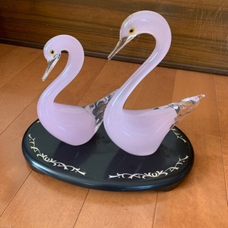 白鳥　ガラス置物