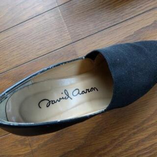 モードなブラックパンプス★7cmヒールの画像