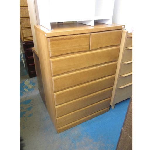 札幌 幅75cm 6段チェスト 木製 タンス 箪笥 ６段 六段 シンプル 衣類 収納 家具 本郷通店