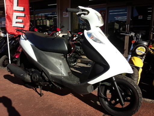 NO.3130　アドレスＶ１２５Ｇ　盗難防止警報アラーム　シガーソケット電源　サイドスタンド　ホワイト　☆彡