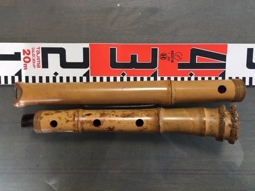 和楽器「尺八」 ショップ 尺八 和楽器 日本伝統 竹製 銘あり 全長約48