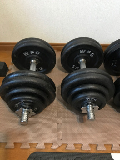 チンニングスタンド　ダンベル　ベンチ台　Wバーセット
