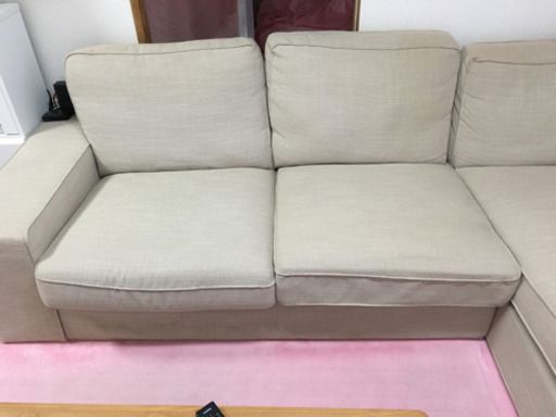 IKEA KIVIKシーヴィク 3人掛けソファ ヒッラレドベージュ
