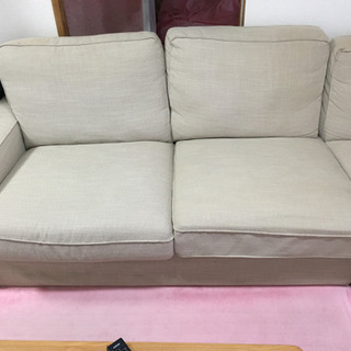 IKEA KIVIKシーヴィク 3人掛けソファ ヒッラレドベージュの画像