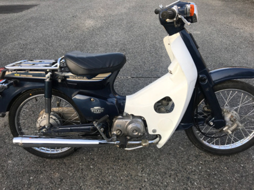 売約済み　🔸ホンダ　スーパーカブ50カスタム紺色　セル付4速　2.6万km 前後タイヤ、チェーン等新品　福岡市🔸
