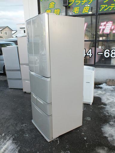 【苫小牧バナナ】2012年製 東芝/TOSHIBA 501L冷蔵庫 両開き GR-E50F(NU) シルバー系 ファミリー向け 清掃済