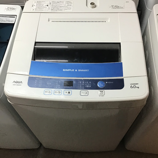 ✨特別SALE商品✨6K 洗濯機 AQUA AQW-S60B 中古家電