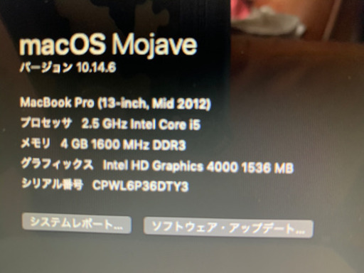 パソコン Apple MacBook Pro MD101J/A Core i5