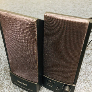 【ありがとうございました】BUFFALO ステレオミニプラグスピーカー