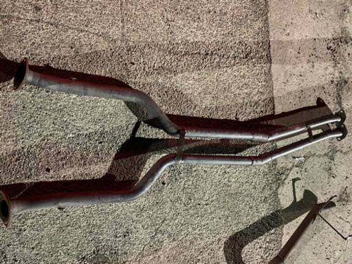 フルデュアルストレートマフラー　中間.リアピース　クラウン