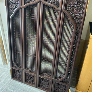 【終】仏壇扉 大戸 障子 腰 セット 部品取り 2枚セットの画像