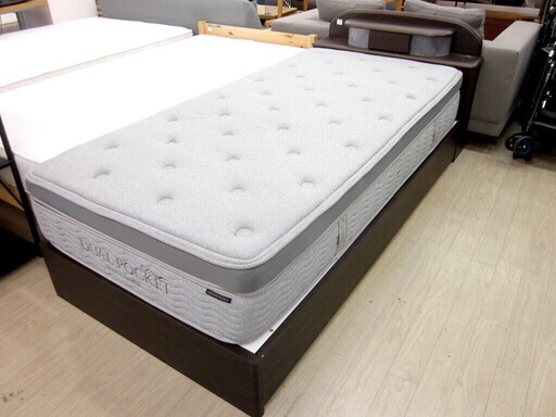 ニトリのシングルベッド ダークブラウン 引き出し付き