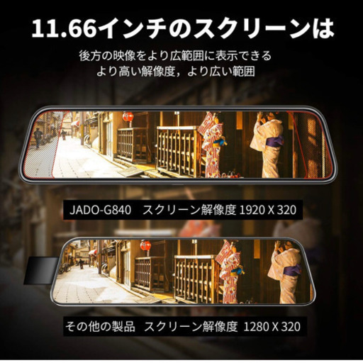 [新品]ドライブレコーダー ミラー型