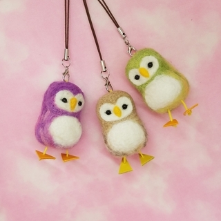 吉川雅子の羊毛フェルト公開講座　ふくろうチャームの画像