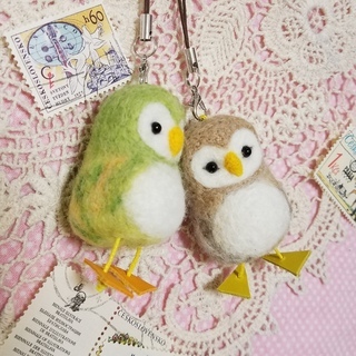 吉川雅子の羊毛フェルト公開講座　ふくろうチャームの画像