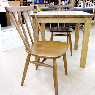 【直接手渡し】木製ダイニングテーブル ＆クラッシュゲート椅子3脚 CRASH GATE(クラッシュゲート)のダイニング3点セット