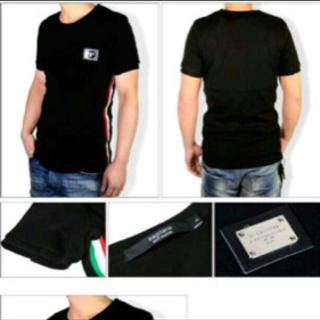 新品☆GIANIBARBATO 半袖Tシャツ M 黒 イタリア製