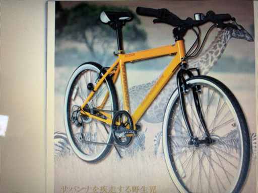 KYUZO クロスバイク自転車 26インチ外装6段変速付きKZ-107GUNGNIR アフリカイエロー