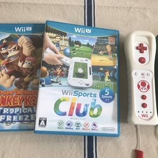 純正品：Wii U ソフト２種＋コントローラー２つ
