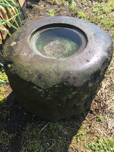 天然石つくばい コケ付き