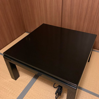 【引取限定】【値下げ】ローテーブル、こたつ、こたつ掛布団(75×75cm天板) の画像