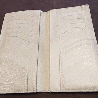 ★値下／再出品★ルイヴィトン■長財布（小銭入れ無）【美品／程度良】LOUIS VUITTON　ポルトフォイユ ロン　タイガ　レザー（カラー：グラシエ／ベージュ）貴重　廃盤 の画像