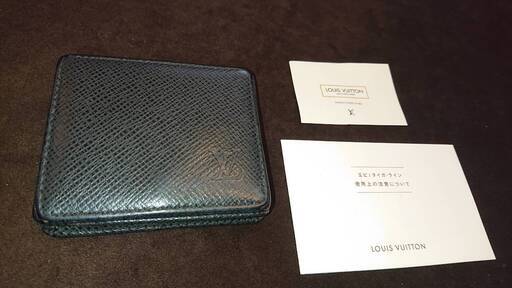 ★値下／再出品★ルイヴィトン■ケース（小銭入れ財布）【美品／程度良】LOUIS VUITTON　ポルト・モネ・ボワット　タイガ　レザー（カラー：アルドワーズ）廃盤