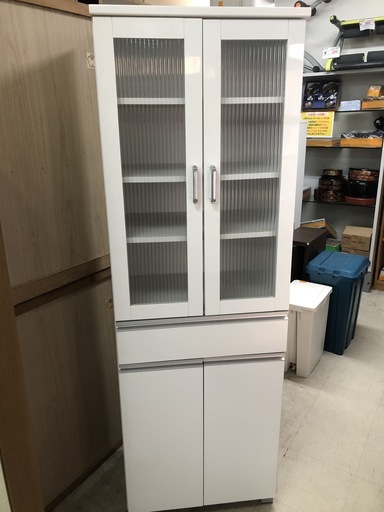 【リサイクルショップどりーむ荒田店】967　食器棚　棚　ホワイト　