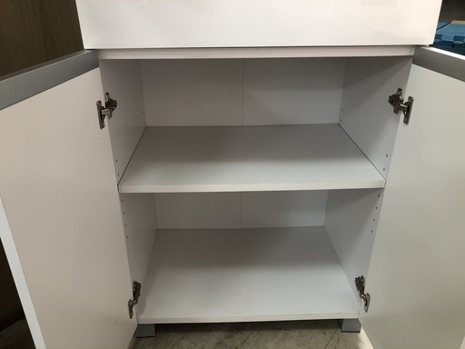 【リサイクルショップどりーむ荒田店】967　食器棚　棚　ホワイト　