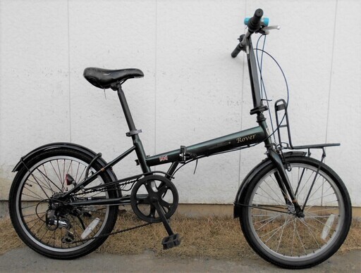 取引成立受付終了Rover20インチ折り畳み自転車6段変速バッテリーライト付きモスグリーン