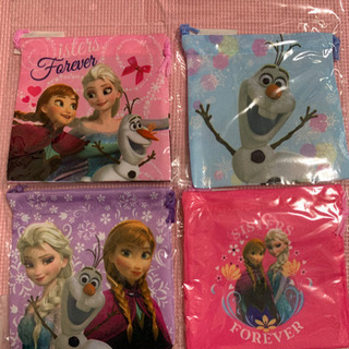新品未開封　アナ雪巾着4枚セット①