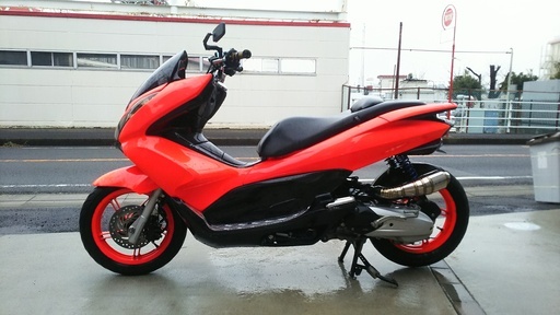 ［期間限定値下］PCX125 JF28 フルカスタム 蛍光レッド ローダウン ロンホイ